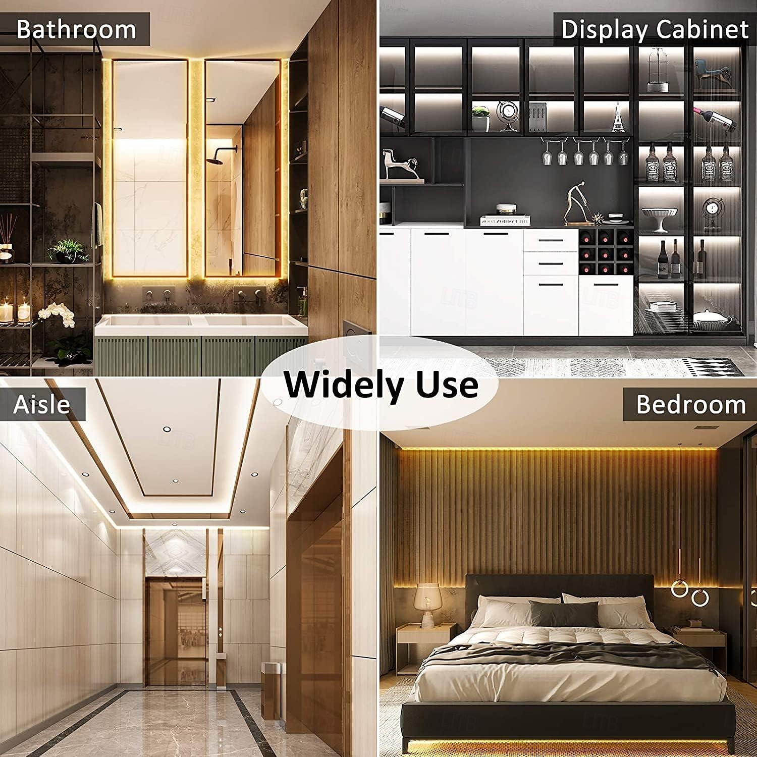 COB LED Strip Light White CCT 608LED/M Ultra Bright 10-33 ft Dimmable 2700K-6500K 24V LED Strip with RF Controller and Power Supply Suitable for DIY Lighting of Cabinets Bedrooms Kitchens Mirrors 2025 - $37.31 –P7