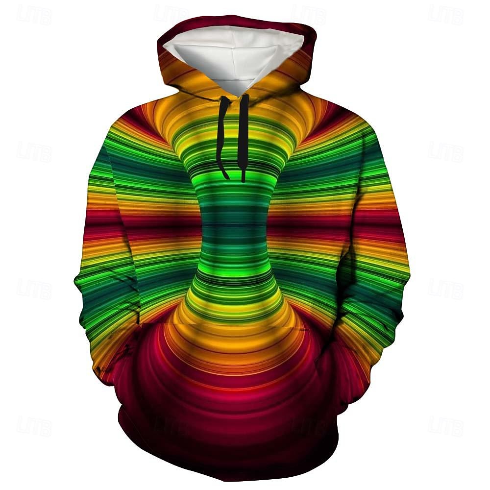 Per uomo Grafico Felpa con Cappuccio Felpe con cappuccio Felpa Cool Manica Lunga Con Cappuccio Viola scuro / Viola chiaro Rosso verde Autunno Inverno progettista del 2025 a $31.99 –P1