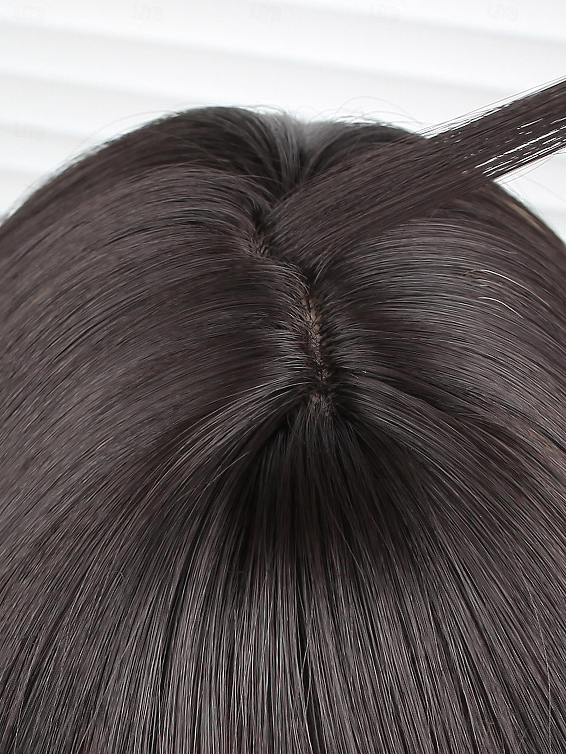 Perruque Synthétique Yaki Droite Coupe Droite Perruque 24 pouces Noir et Or Cheveux Synthétiques Femme Noir / Blond de 2025 ? $18.99 –P4