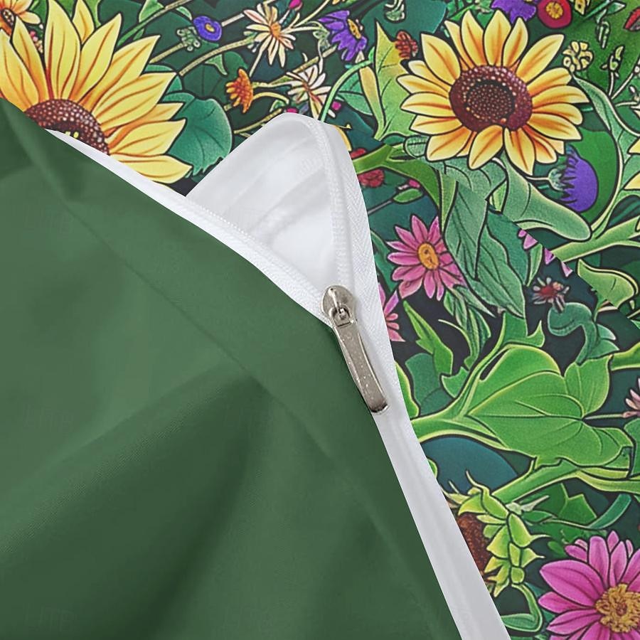 set copripiumino floreale botanico - include copripiumino e federe - design elegante e ispirato alla natura - tessuto morbido e confortevole - perfetto per l'arredamento della camera da letto del 2025 a $68.99 –P5