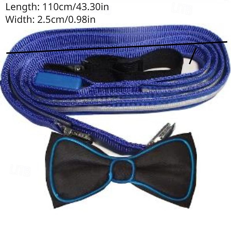 1 conjunto de gravata borboleta com led brilhante, conjunto para festa masculina, halloween, natal, casamento, festival, bar, decoração de festa de 2025 por $19.99 –P1