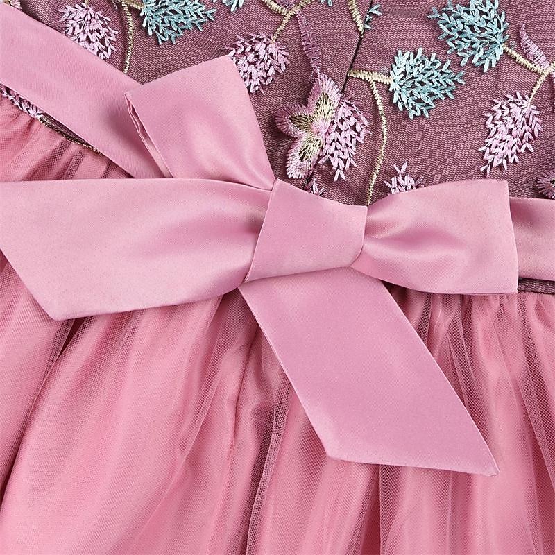 Mädchen' 3D Blume Blumenmädchen Kleid Party Kleid Ärmellos Sommer Leistung Hochzeit Party Prinzessin Schön Süß kinderkleidung 4-12 Jahre abendkleider Schaukelkleid A Linie Kleid Midi Regular Fit 2025 - $31.99 –P14