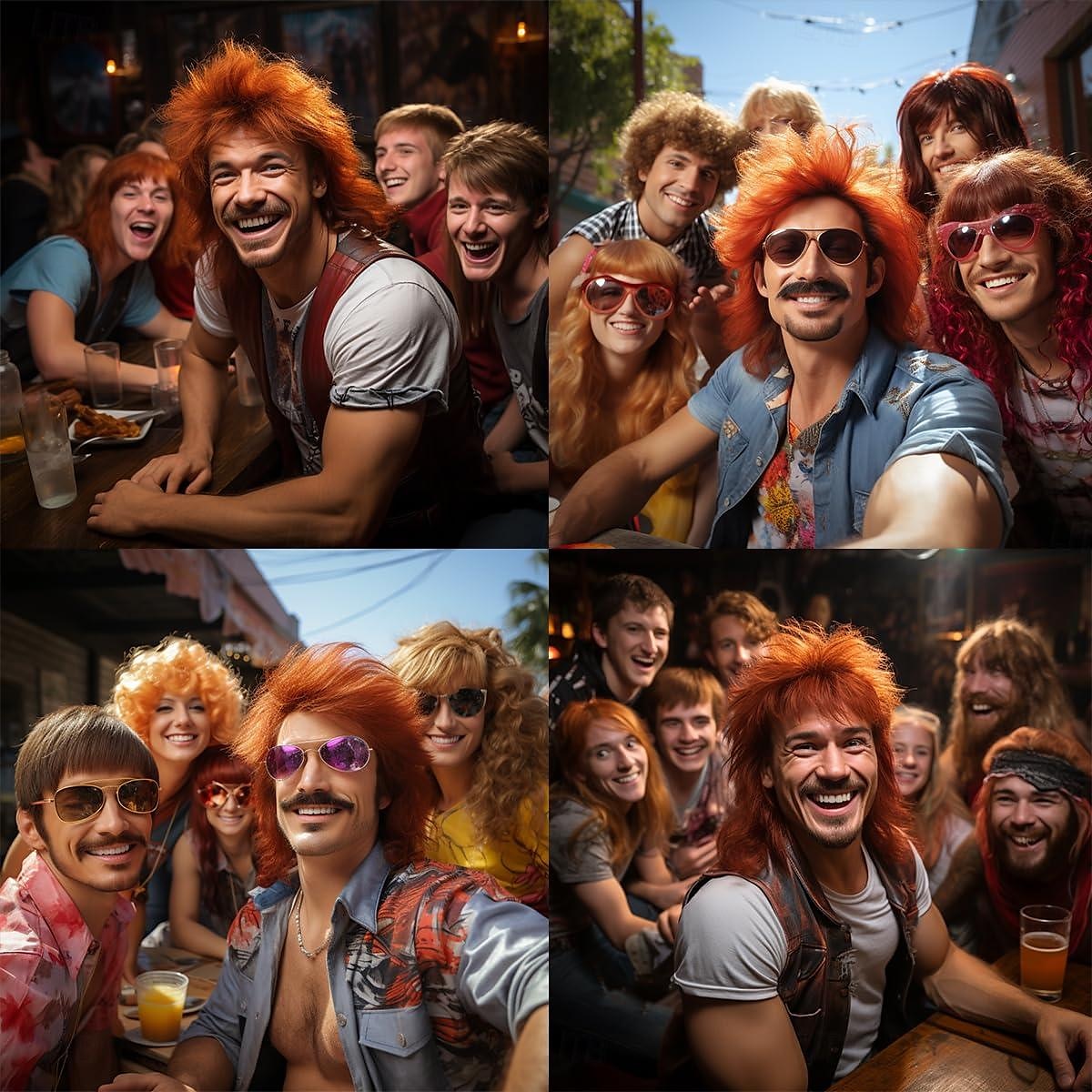 peruca ruiva loira mullet perucas engraçadas para adultos para homens peruca pop rock peruca joe dirt peruca para anos 70 peruca dos anos 80 peruca cosplay de carnaval perucas de festa de 2025 por GBP £12 –P4