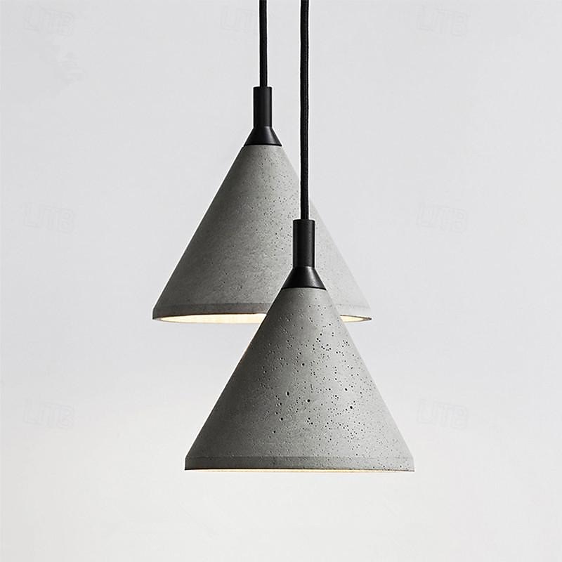 Industrial Cement Pendant Light Retro Loft Ceiling Hanging Lamp Dining Room Aisle Coffee Bar Kitchen Island Pendant Lamps E27 Grey Lamp Fixture Height Adjustable 2025 - $109.99 –P4