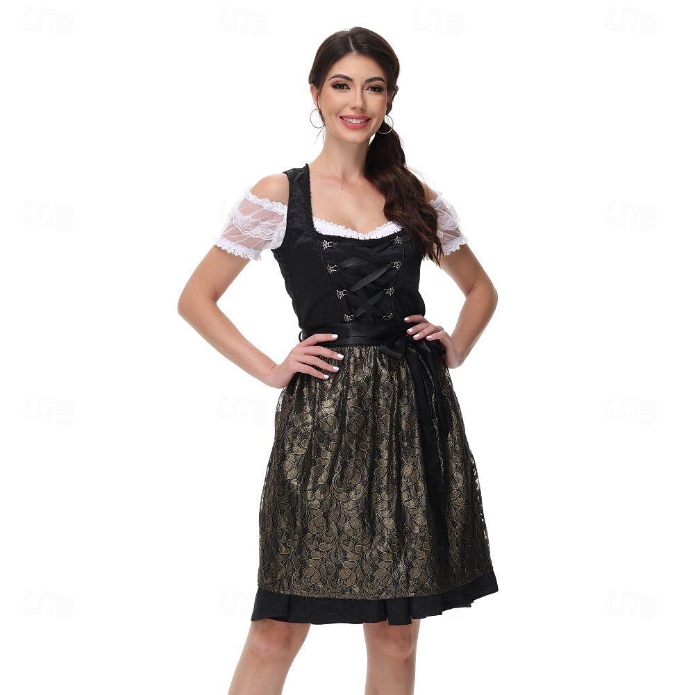 Oktoberfest Jurken Dirndl Trachtenkleider hulp in de huishouding Duits München Weiden Dames Doek in traditionele stijl Hemd Kleding 2025 - $71.99 –P1