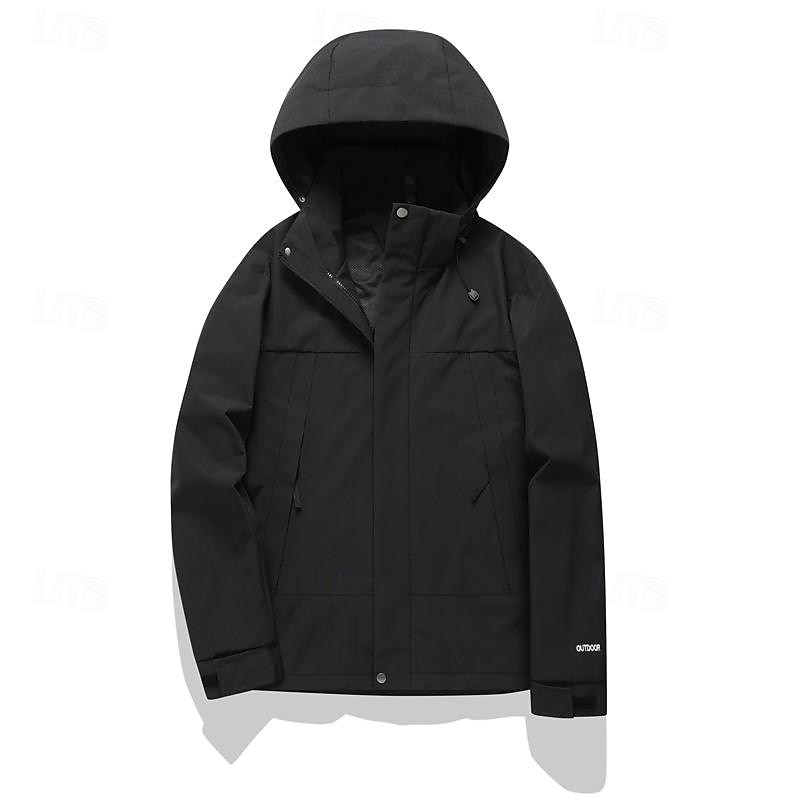 Hombre Chaqueta Softshell Chaqueta para senderismo Al aire libre Bloque de color Resistente al Viento Resistente al Agua Chaqueta cortavientos Viaje Negro Marfil Verde Gris 2025 - $34.39 –P2