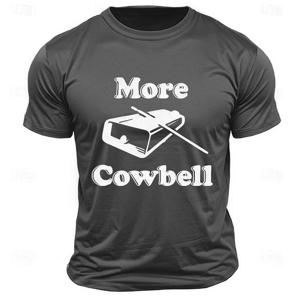 Herrarnas mer cowbell grafiska t-shirt kort ärm rolig musik SNL skiss meme t-shirt 2025 - €14.55 –P3