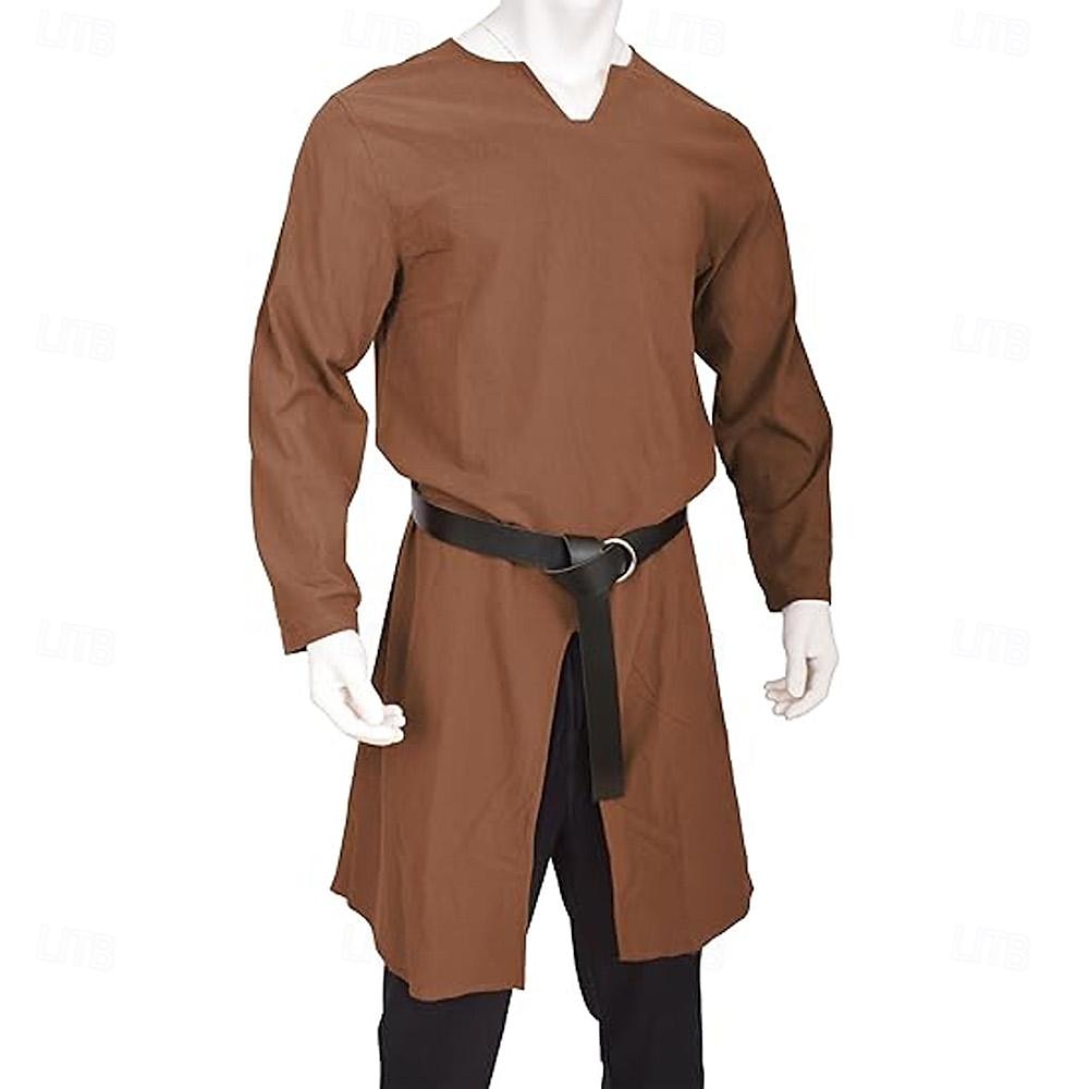Medieval Renacimiento siglo 17 Cinturón Camisas Sayo Ranger élfico Tiro al arco Hombre Vikingo Fantasía Víspera de Todos los Santos Carnaval Mascarada LARP Adulto Camisas Cinturón Todas las Temporadas 2025 - $32.99 –P1