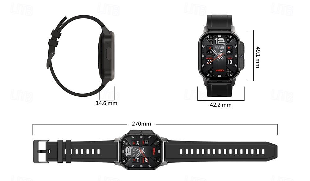 696 DM62 Умные часы 2.13 дюймовый Смарт Часы Bluetooth ЭКГ + PPG Педометр Напоминание о звонке Совместим с Android iOS Женский Мужчины Хендс-фри звонки Напоминание о сообщении IP 67 2025 - $143.99 –P16