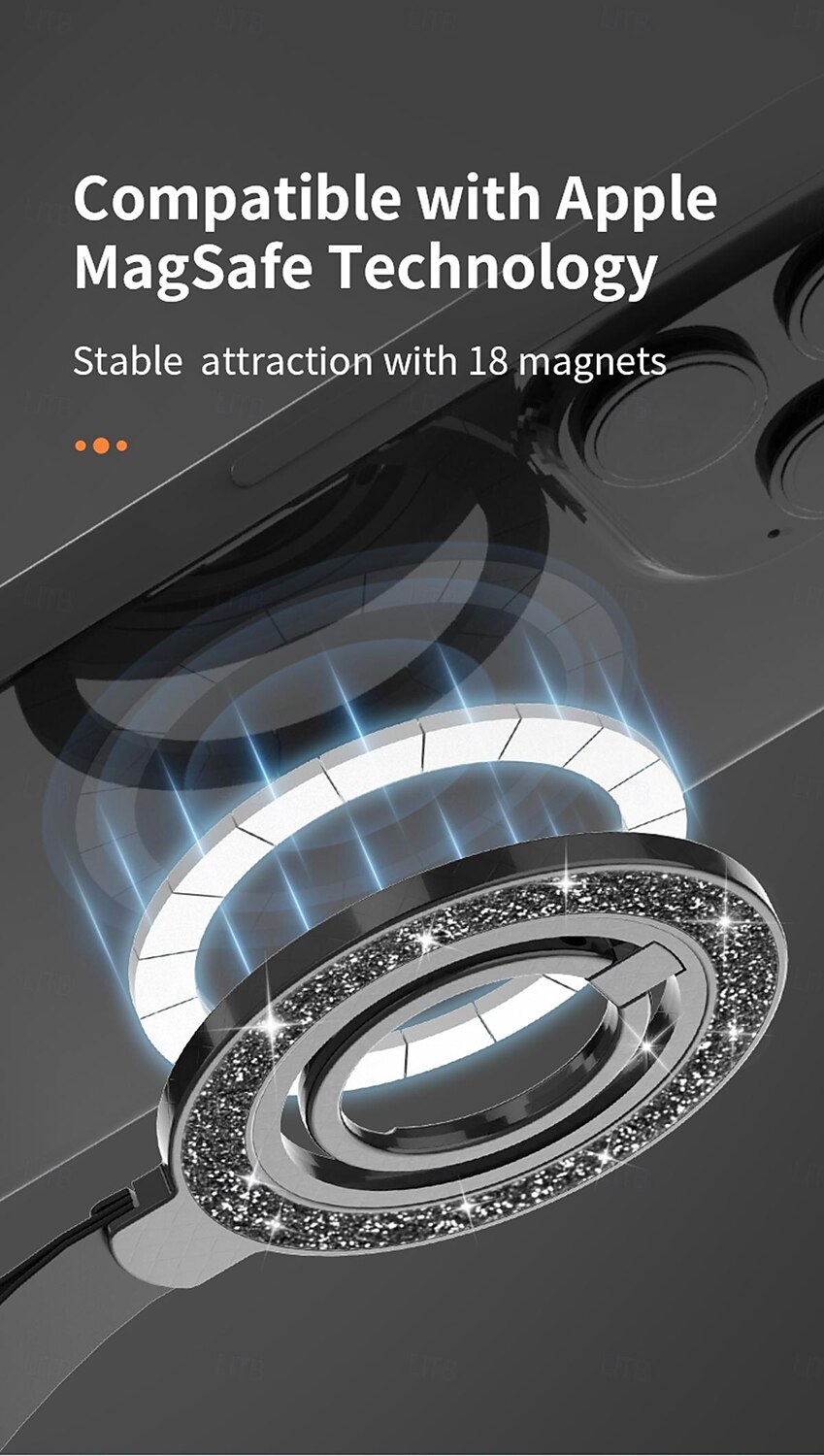 Phone Ring Holder Rotatable Foldable Magnetic Phone Holder for Outdoor Desk Compatible with iPhone 15 14 Plus 13 12 Mini 11 Pro Max X XR XS Max Phone Accessory 2025 - $19.99 –P4