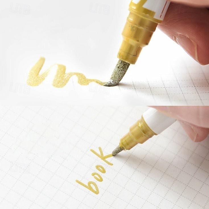 Pennarelli a doppia punta con glitter metallici con pennello e pennini fini, forniture per scrapbooking, 10 pezzi del 2025 a $15.99 –P8