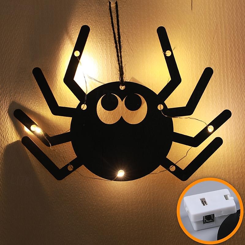 halloween okenní světla halloween dekorace led pavučina pavučina na baterie vnitřní okenní závěsná světla party domácí dekorace 2025 - $9.99 –P10