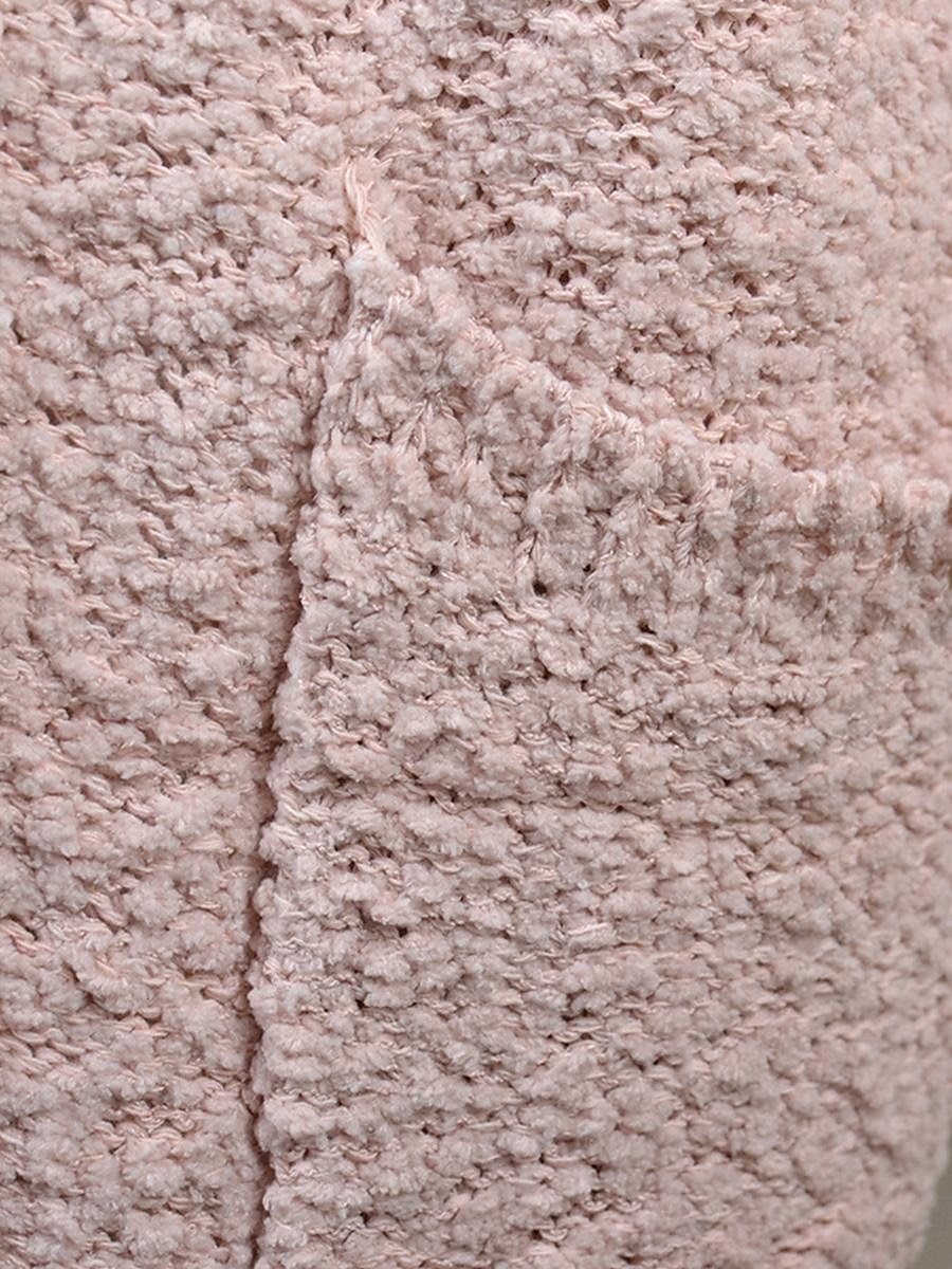 Dam Kofta Stylish Ensfärgat Tjock Öppen front Ficka Långärmad Långa toppar Sticka Arbete Svart Rodnande Rosa Vår Höst 2025 - $62.99 –P4