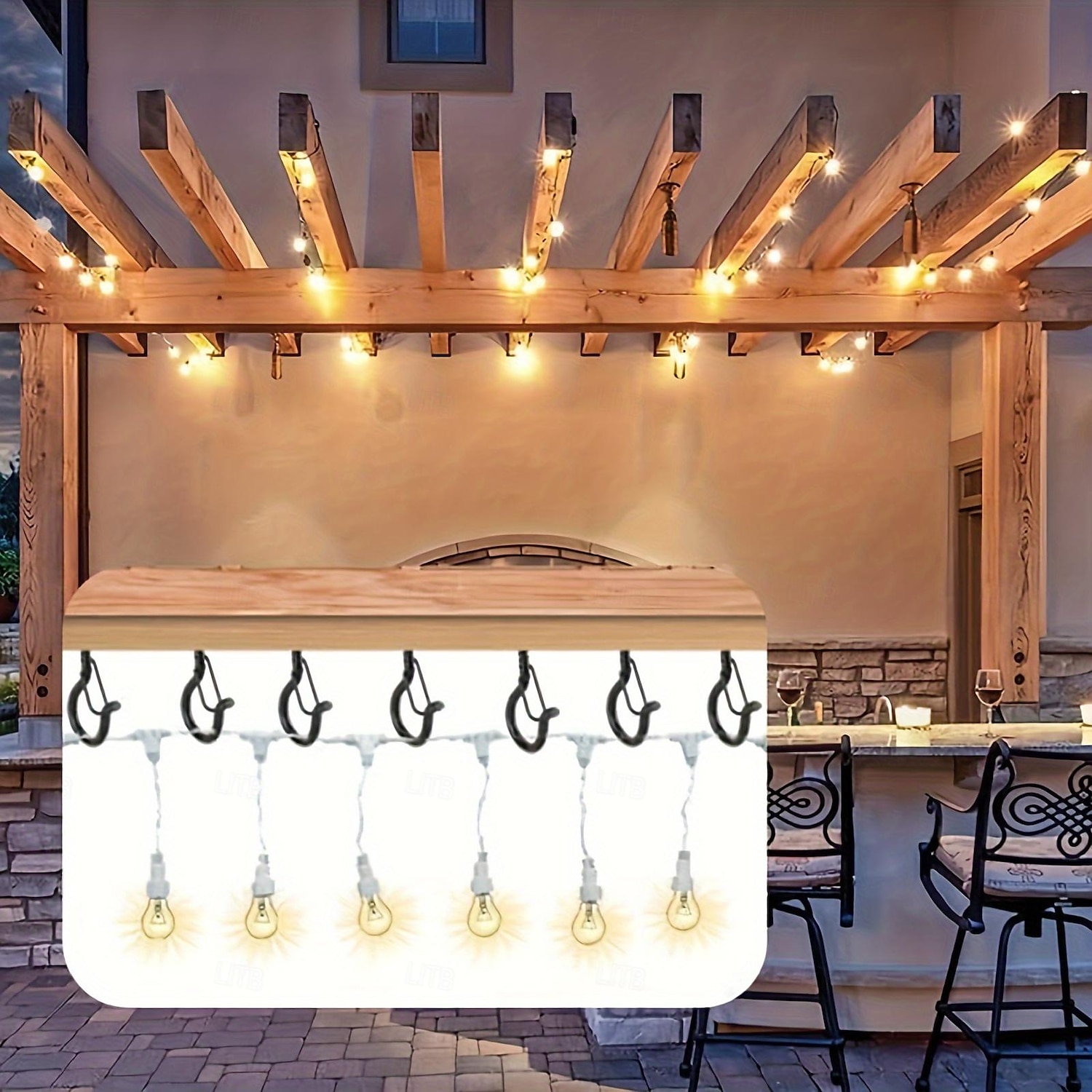 20pcs Q-Hanger Screw Hooks with Safety Buckles - Fashion Metal Outdoor Lights Hanging Kits for Christmas Fairy & String Lights - Easy Release, 2.2 Inch Length 2025 - $21.99 –P4