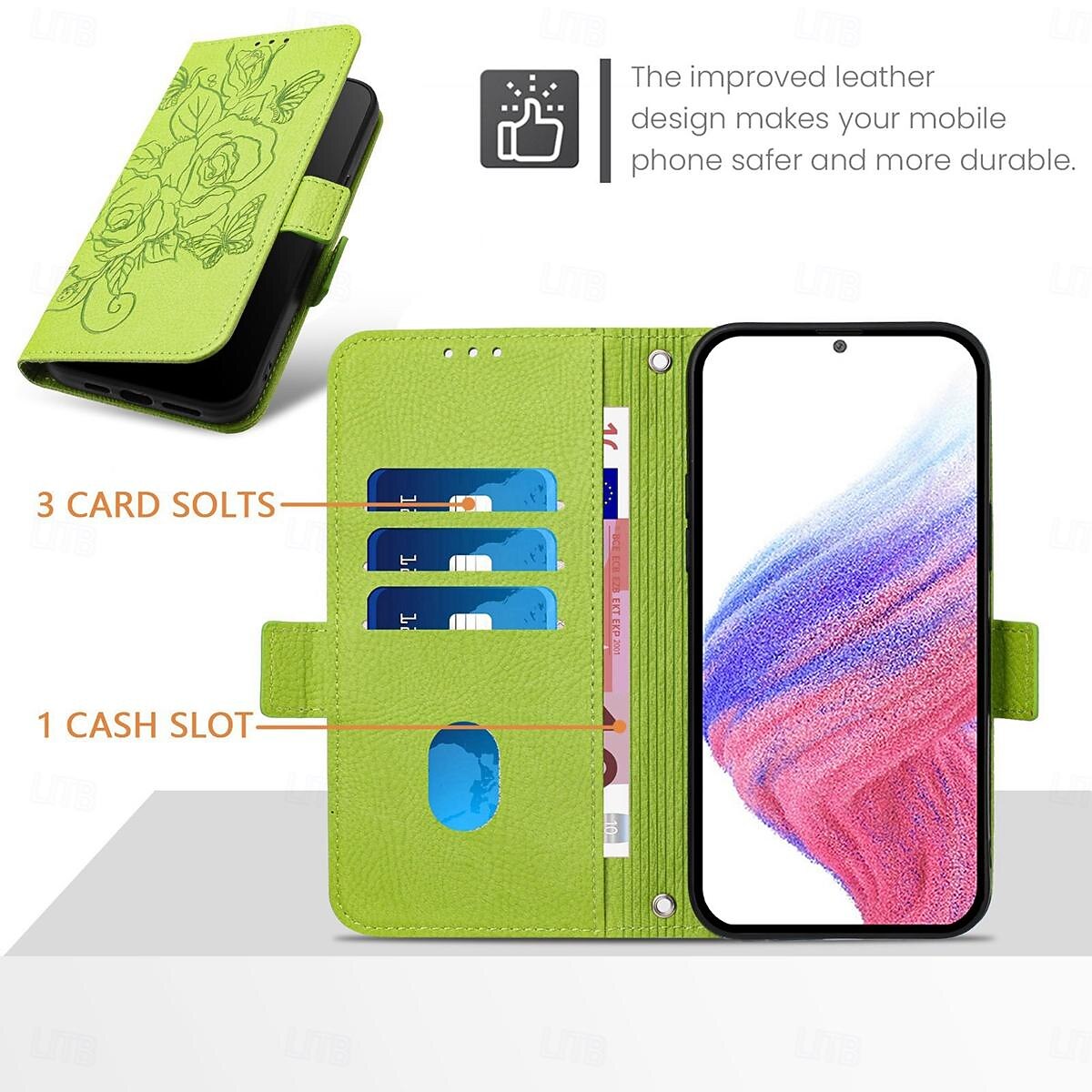 телефон Кейс для Назначение iPhone 17 Pro Max 17 Air i16 15 14 Pro Max Plus 13 12 11 Pro Max Mini Кейс на заднюю панель со стендом Магнитный с ремешком на запястье Ретро Цветочный Цветочный 2025 - $14.99 –P8