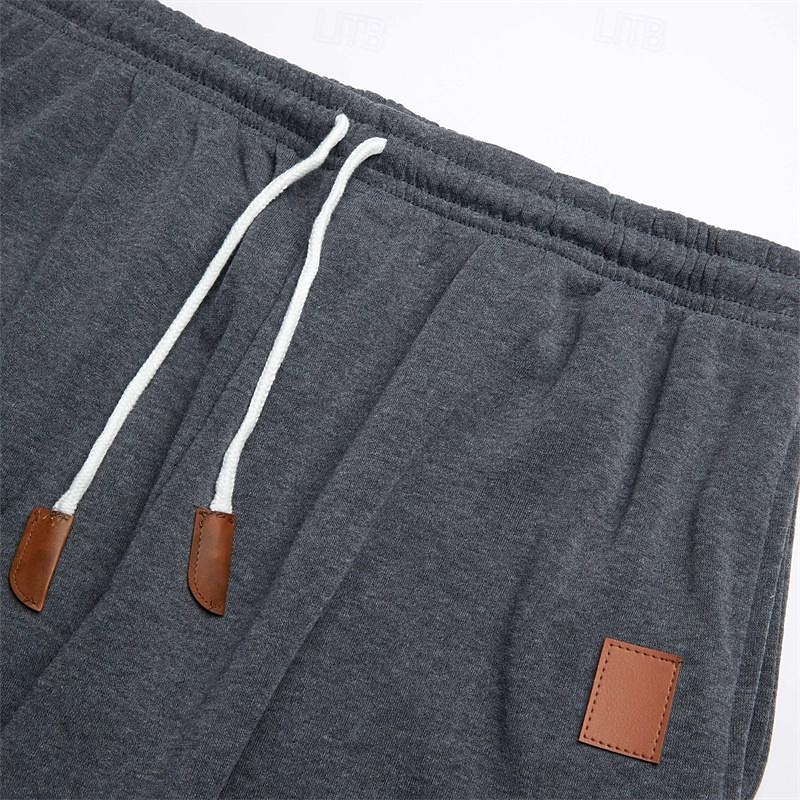 Herr Fleecebyxor Joggingbyxor Joggare Långbyxor Ficka Slät Komfort Andningsfunktion Utomhus Dagligen Utekväll Mode Ledigt Svart Armégrön 2025 - $17.99 –P4
