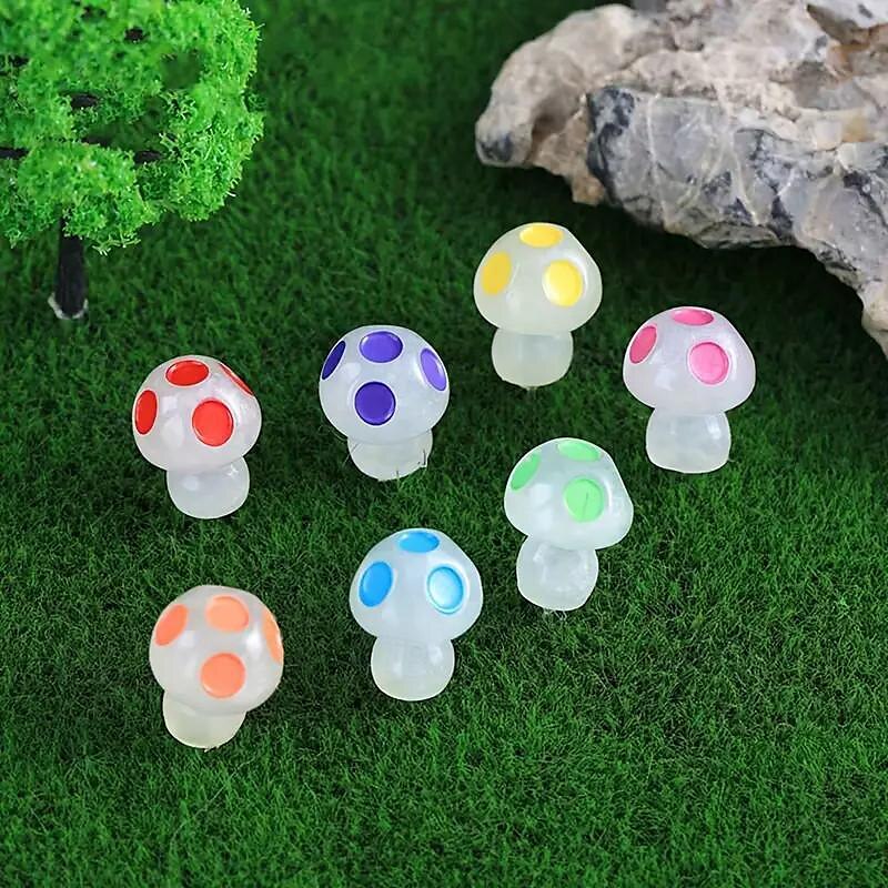 Micro-landscape Glow-in-the-dark Small Mushroom Cartoon Pendant Moss Gardening Creative Decorative Trinket 2025 - $11.99 –P7