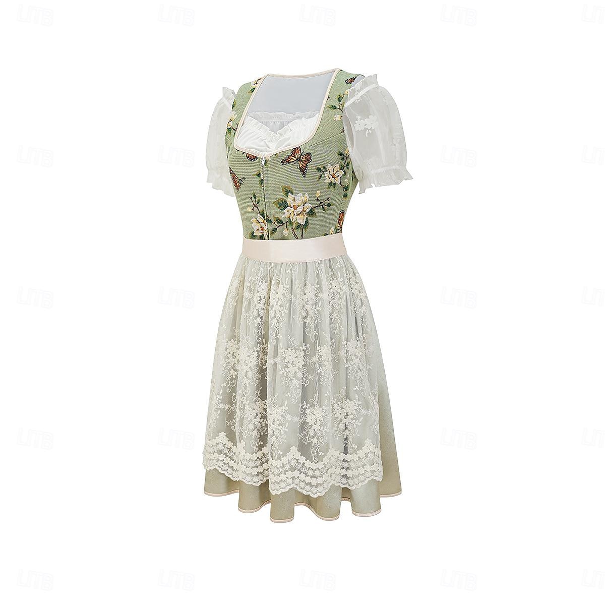 Női Karneváli Oktoberfest Sör Jelmez Dirndl Trachtenkleider Szobalány Német München Wiesn Hagyományos Stílusú Ruhával Oktoberfestre 2025 - $55.99 –P19