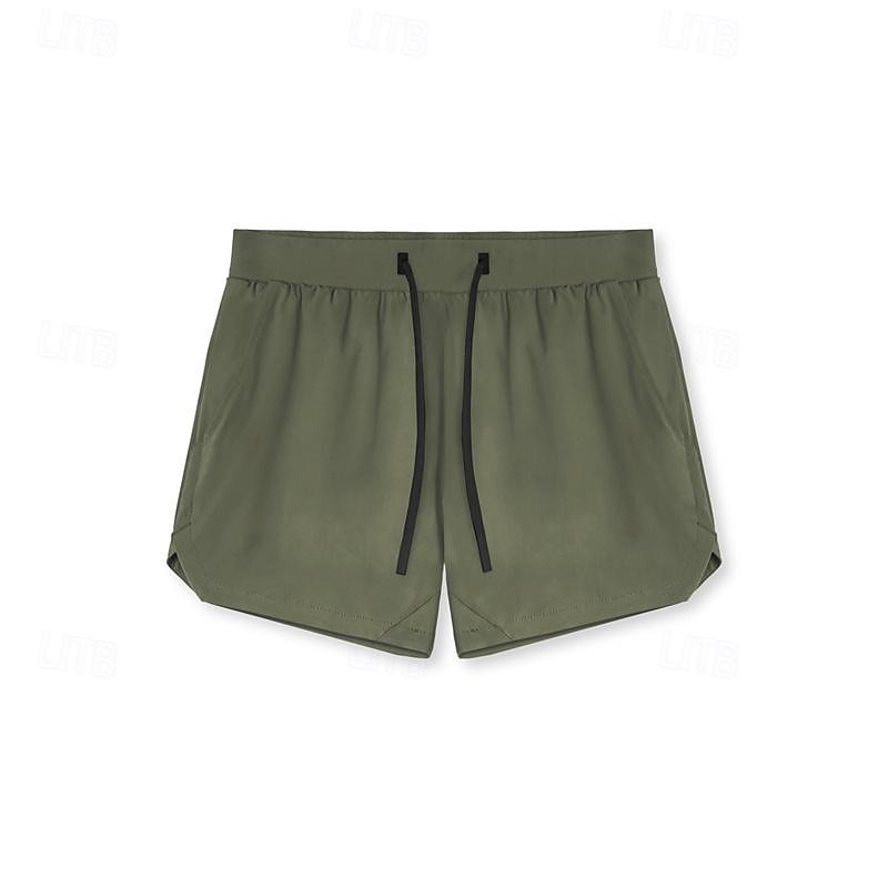 Hombre Pantalones Cortos Running Shorts de gimnasio Pantalones de chándal Correa Bolsillo con forro de compresión Cintura elástica Bermudas Interior Exterior Deporte Verano Secado rápido Ligero Suave 2026 - $16.49 –P14