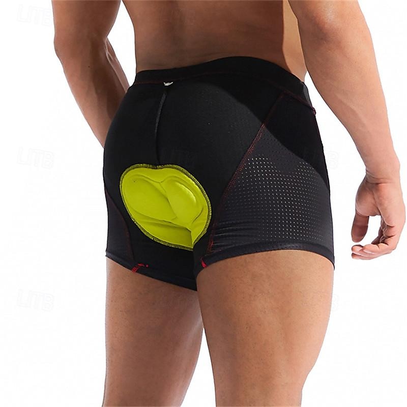 WOSAWE Voor heren Fietsbroek Gevoerde wielrenshorts Fietsen Short / Broekje Gewatteerde shorts Strak Sport Ademend Sneldrogend Hoge Elasticiteit Comfortabel Zwart Geel Kleding Wielrenkleding 2025 - $20.99 –P11
