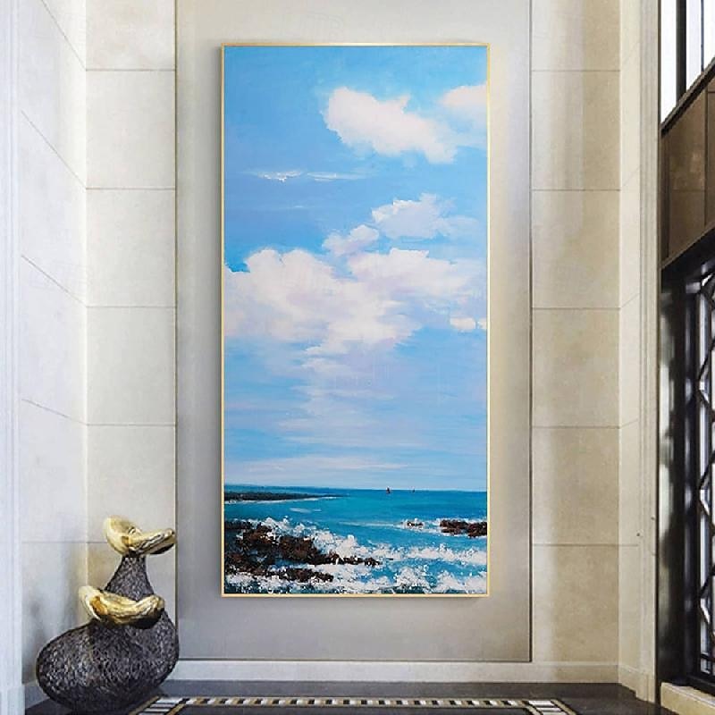 großes abstraktes Segelboot-Ölgemälde handgefertigte Leinwand Wandkunst nautische Meereslandschaft Ölgemälde auf Leinwand moderne Meereslandschaft Ölgemälde Wandkunst Gemälde für Wohnzimmer 2025 - $75.99 –P3