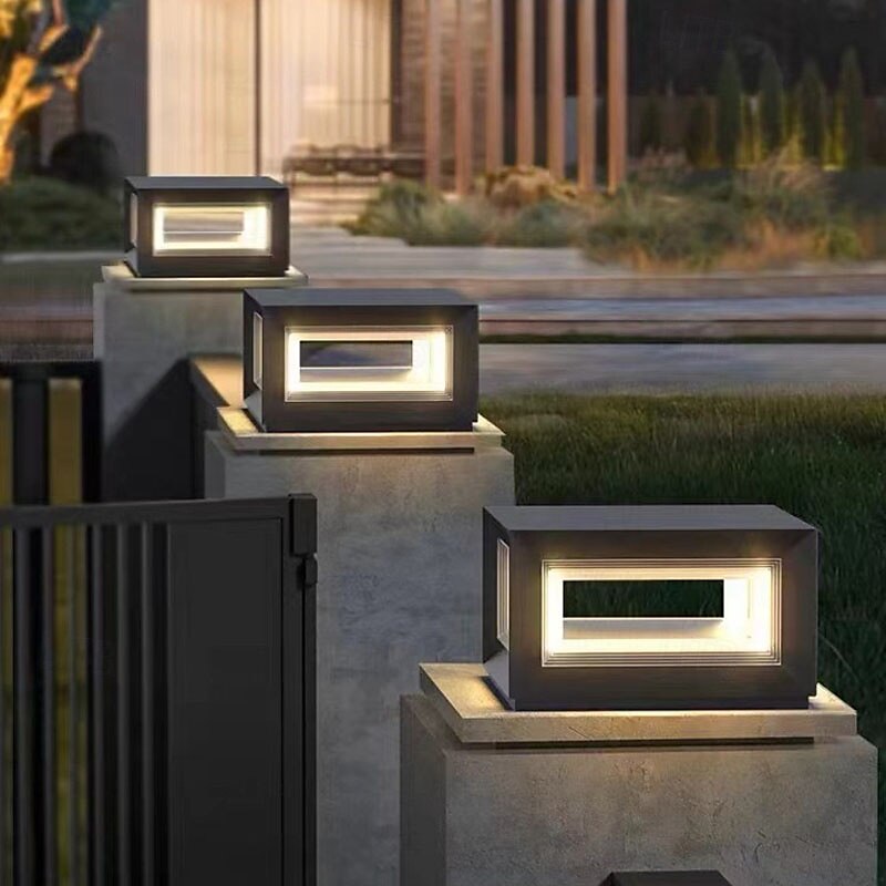 led kültéri fali lámpa meleg fehér 30/40cm 1 lámpás négyzet alakú kültéri oszlopos világítótest vízálló udvari oszlopos lámpák ház tornáchoz terasz külső fedélzeti garázs udvar külső oszloplámpás 2025 - $224.09 –P2