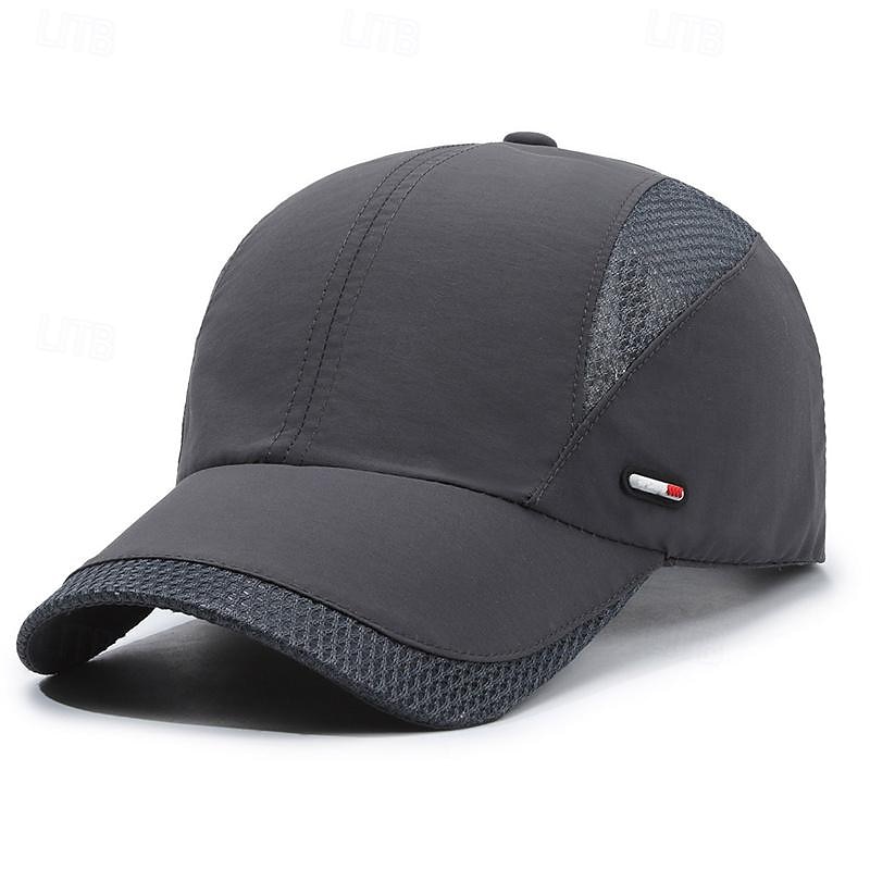 Herr Basebollkeps Solhatt Trucker Hat Svart Marinblå Chinlon Lappverk Mode Ledigt Gata Dagligen Färgblock Justerbara Solskyddskräm Andningsfunktion 2025 - $5.49 –P8