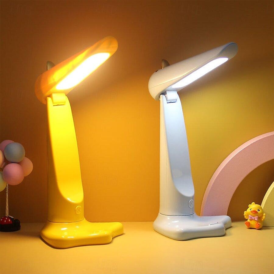 2025年 LED 学生用読書デスクランプ 折りたたみ式アヒルランプ USB 充電式 ランプの横に かわいいペット用 小型ナイトライト LED アイケア 屋内家庭用 1 個  コレクション – $12.49 –P3