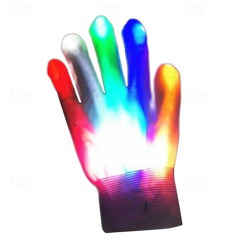 guanti luminosi con osso a mano a led guanto scheletro di halloween guanto colorato bagliore nel buio forniture per costumi di scena per le vacanze del 2025 a $15.99 –P2