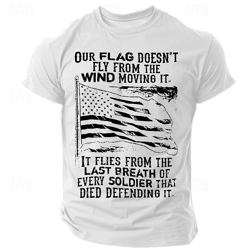 Veterans Day Men's Patriot Patriotic Veteran American US Flag Funny Slang T shirt Short Sleeve T shirt 3D Print Crew Neck Shirt Retro Vintage Casual Street Style Sports Outdoor Holiday Going out 2025 - $17.99 –P4