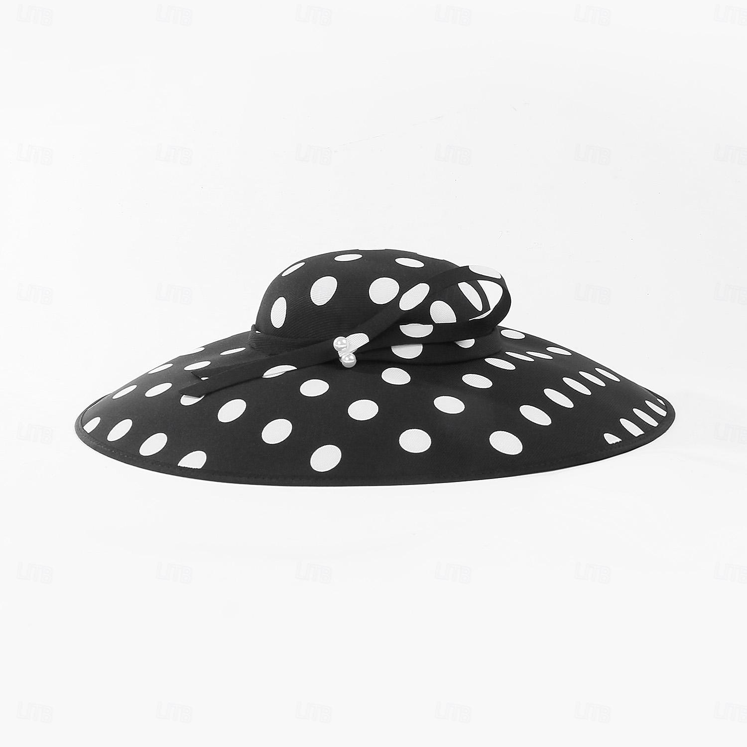 kalapok fiber bowler / cloche sapka napkalap cilinder esküvői tea party elegáns aranyos masnival pöttyös fejfedő 2025 - $30.99 –P9