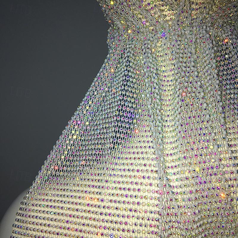 lussuosa fascia per capelli a maglia larga con strass - fascia elastica per turbante con cristalli e accenti scintillanti - perfetta per le donne in discoteca, rave party del 2025 a $25.99 -P15