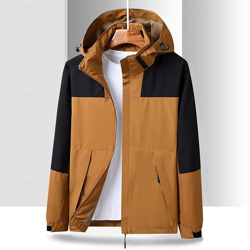 Per uomo Giacca Softshell Giubbino da escursione All'aperto Color Block Antivento Resistente all'acqua Felpa con cappuccio Giacca a vento Campeggio / Escursionismo / Speleologia Viaggi Nero Bianco del 2025 a $36.99 –P1