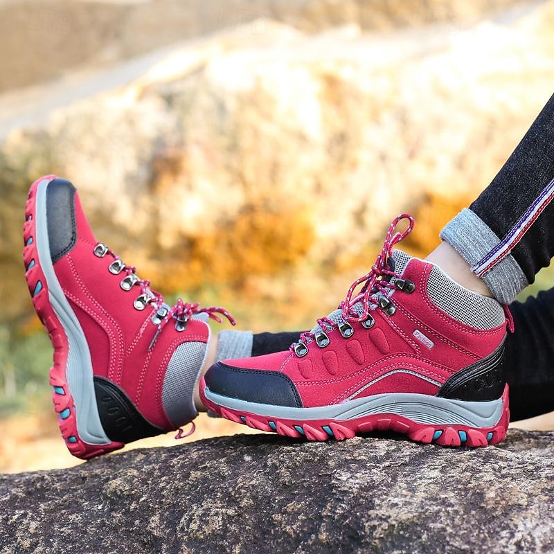 Women's Waterproof Purple Hiking Boots with Lace-Up Closure and Cushioned Sole - Ideal for Outdoor Adventures 2026 - $59.99 –P2