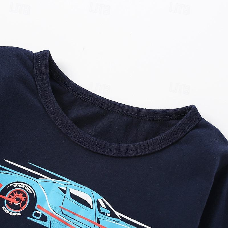 Băieți 3D Grafic Mașină Tricou Manșon Lung Primăvară Toamnă Modă De Bază Copii mici (4-7 ani) 4-7 ani Stil Nautic În aer liber Casual Zilnic Fit regulat 2025 - $10.49 –P5