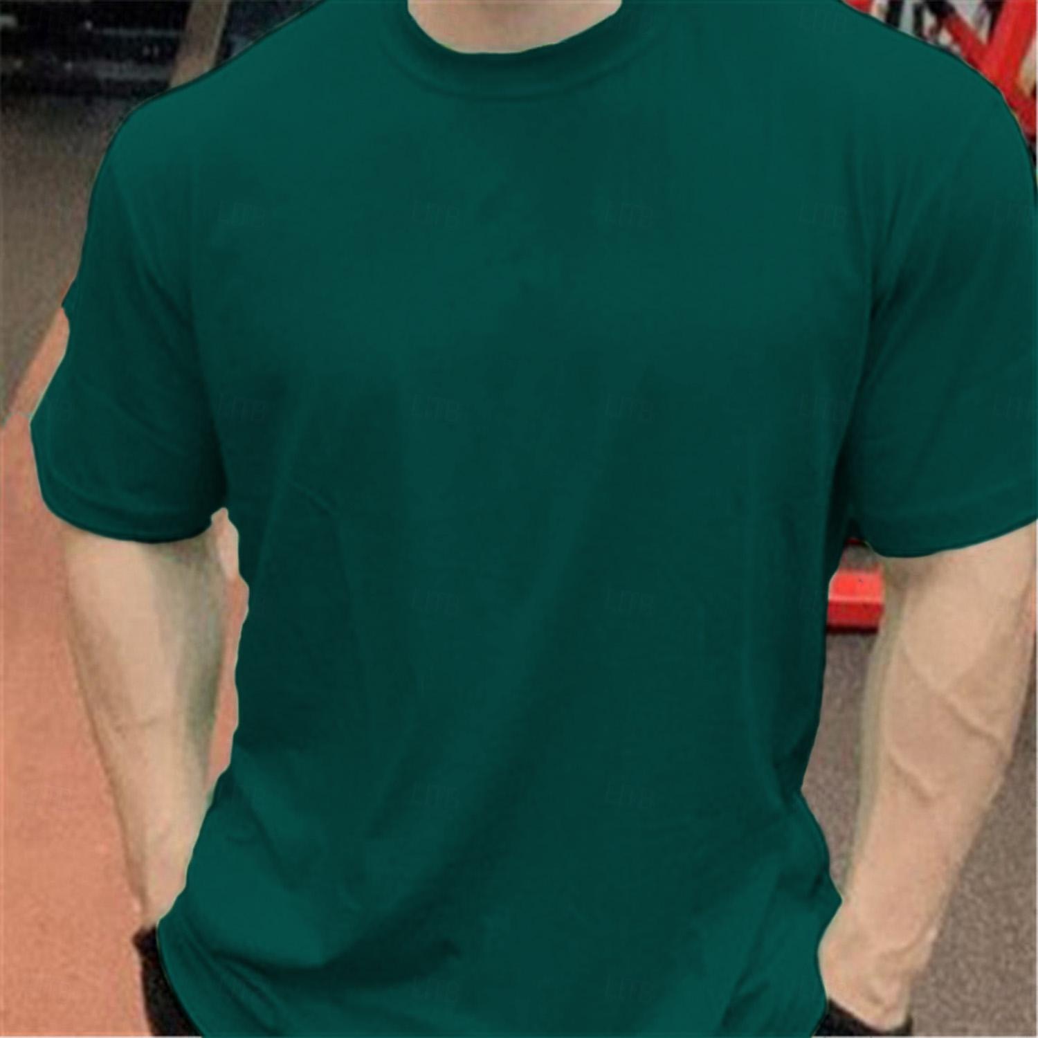 Voor heren Effen Gymshirt Trainingsshirt Hardloopshirt Zomer Lente Korte mouw Casual Sportief Katoen Sneldrogend Zacht Vochtregelerend Ademend Sportschooltraining Hardlopen Joggen Opleiding 2026 - $17.99 –P7