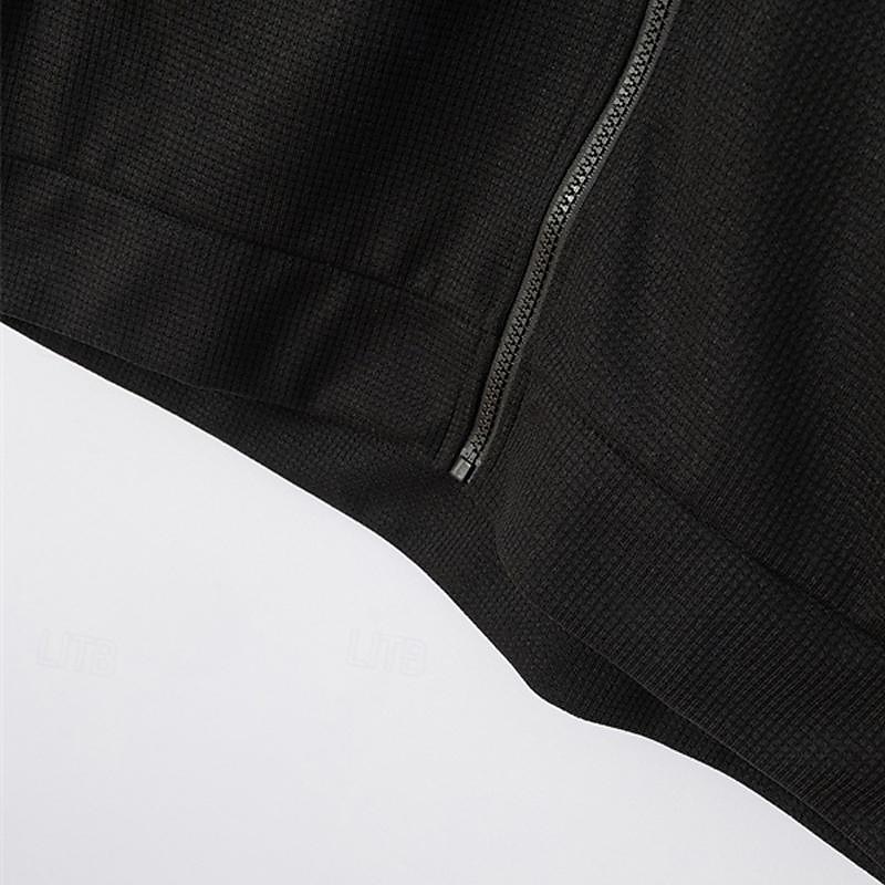 Herren Leichte Jacke Waffeljacke Sommerjacke Hemdjacke Urlaub Täglich Weich Tasche Frühling & Herbst Einfach Mode Klassisch Revers Regulär Waffelstoff Schwarz Weiß Blau Khaki Grau Jacken 2025 - $27.99 –P12