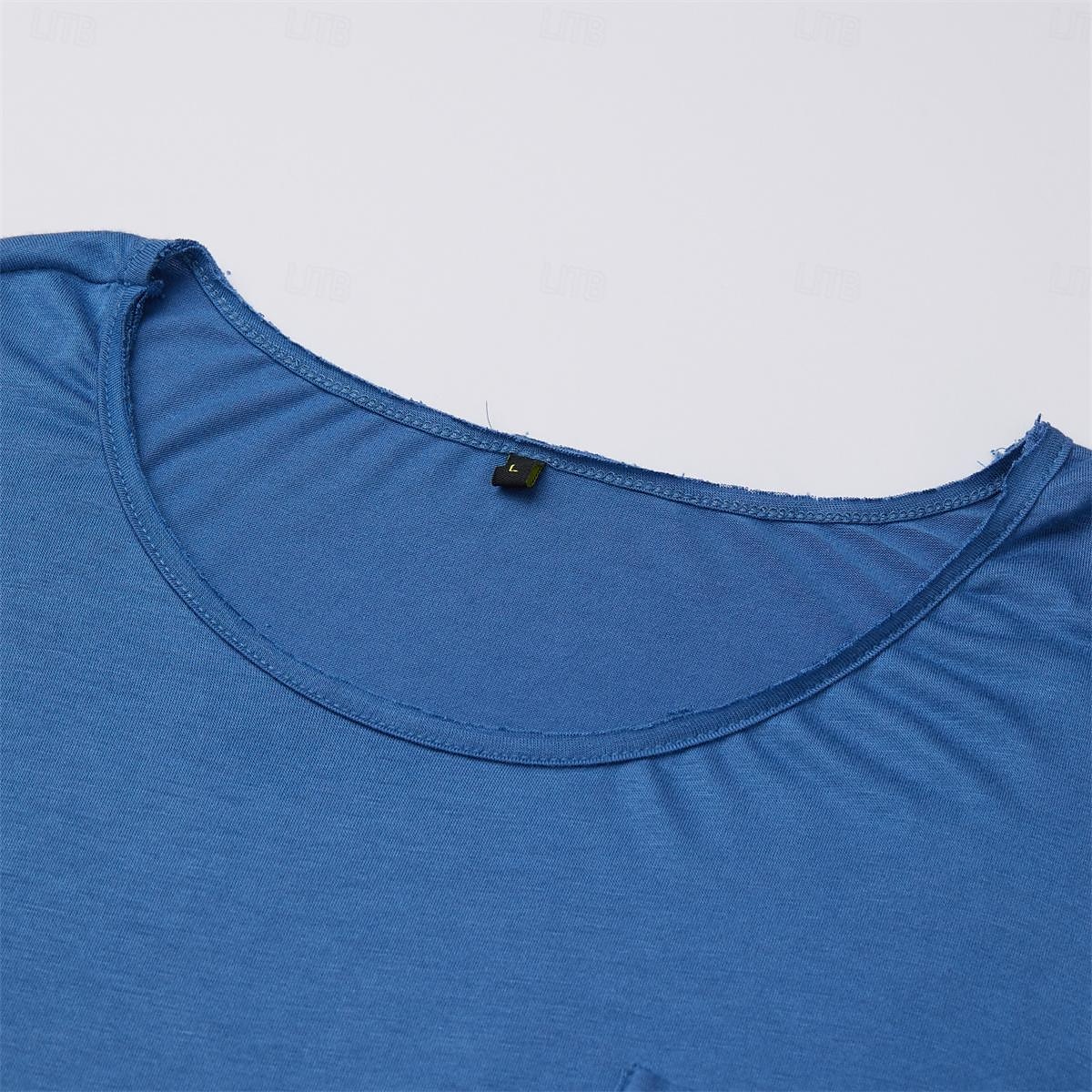 Per uomo Maglietta Manica Corta Girocollo Estate Semplice Sport Moda Leggero Tasca Vacanza Casuale Ferie Nero Bianco Blu Maglietta Top per Uomo del 2025 a $13.99 –P6