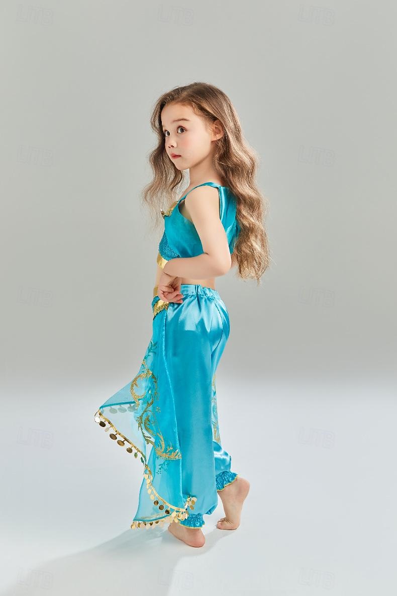 Aladdin Pohádka Princeznovské Jasmín Úbory Téma Party Kostým cosplay Filmové kostýmy for Dívčí Děti Karneval Večírek 2025 - $30.99 –P3