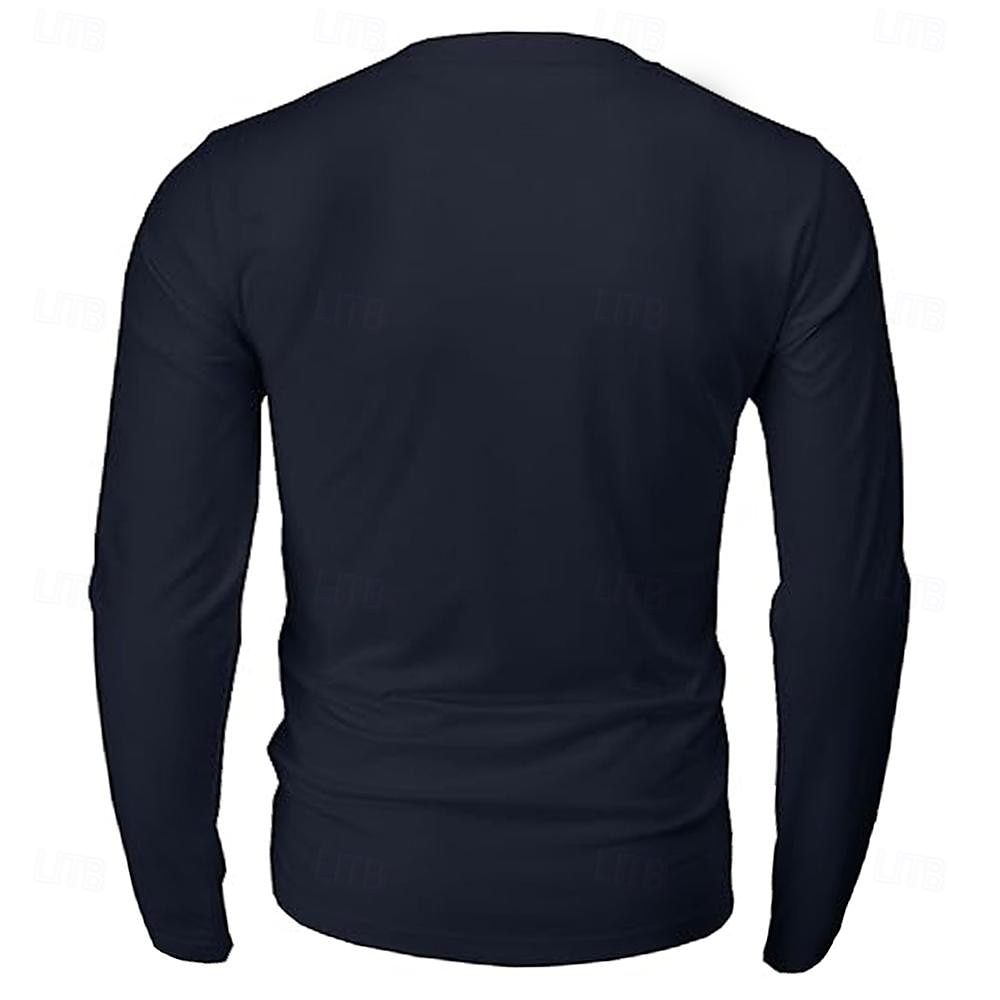 Morsom Smilefjes Svart Hvit Mørkeblå T skjorte Herre Grafisk 100 % bomull Skjorte Klassisk Fritid Skjorte Langermet Komfortabel t-skjorte Vår Høst Motedesignerklær S M L XL XXL 2025 - $15.99 –P4