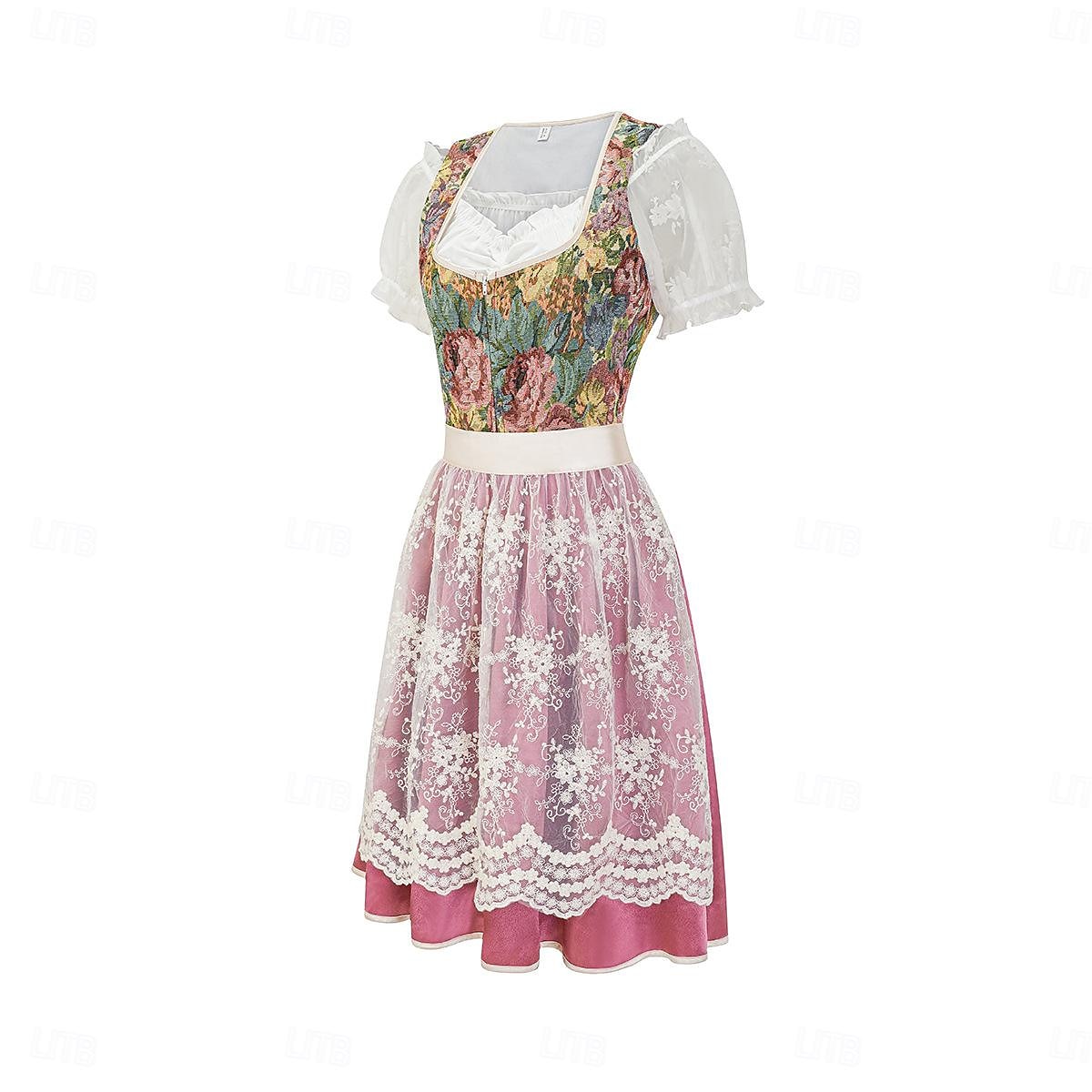 Női Karneváli Oktoberfest Sör Jelmez Dirndl Trachtenkleider Szobalány Német München Wiesn Hagyományos Stílusú Ruhával Oktoberfestre 2025 - $55.99 –P9