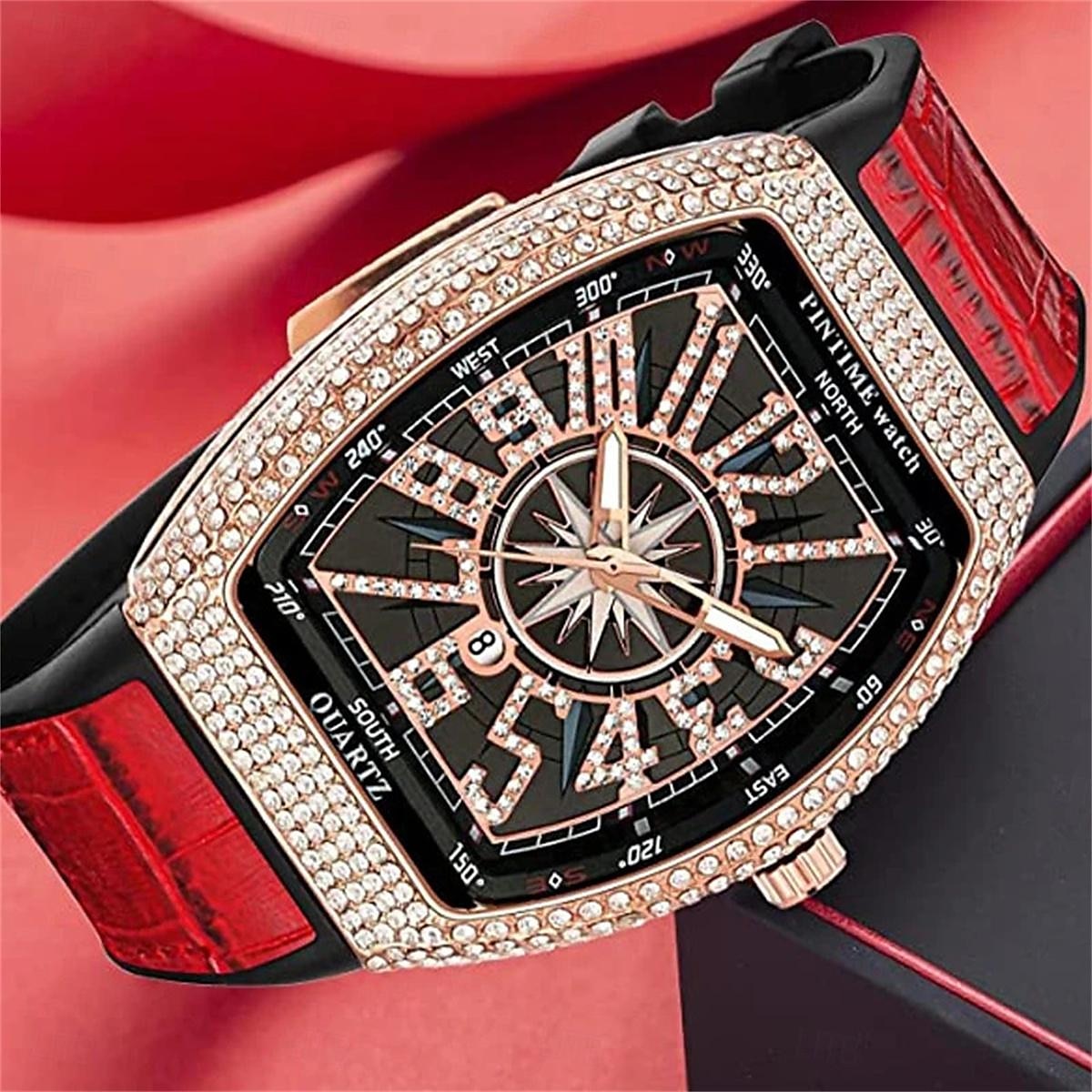 Herren Quarz Uhr Kreative Outdoor Modische Armbanduhr Kalender wasserdichte Dekoration Lederuhr 2025 - $32.99 –P4