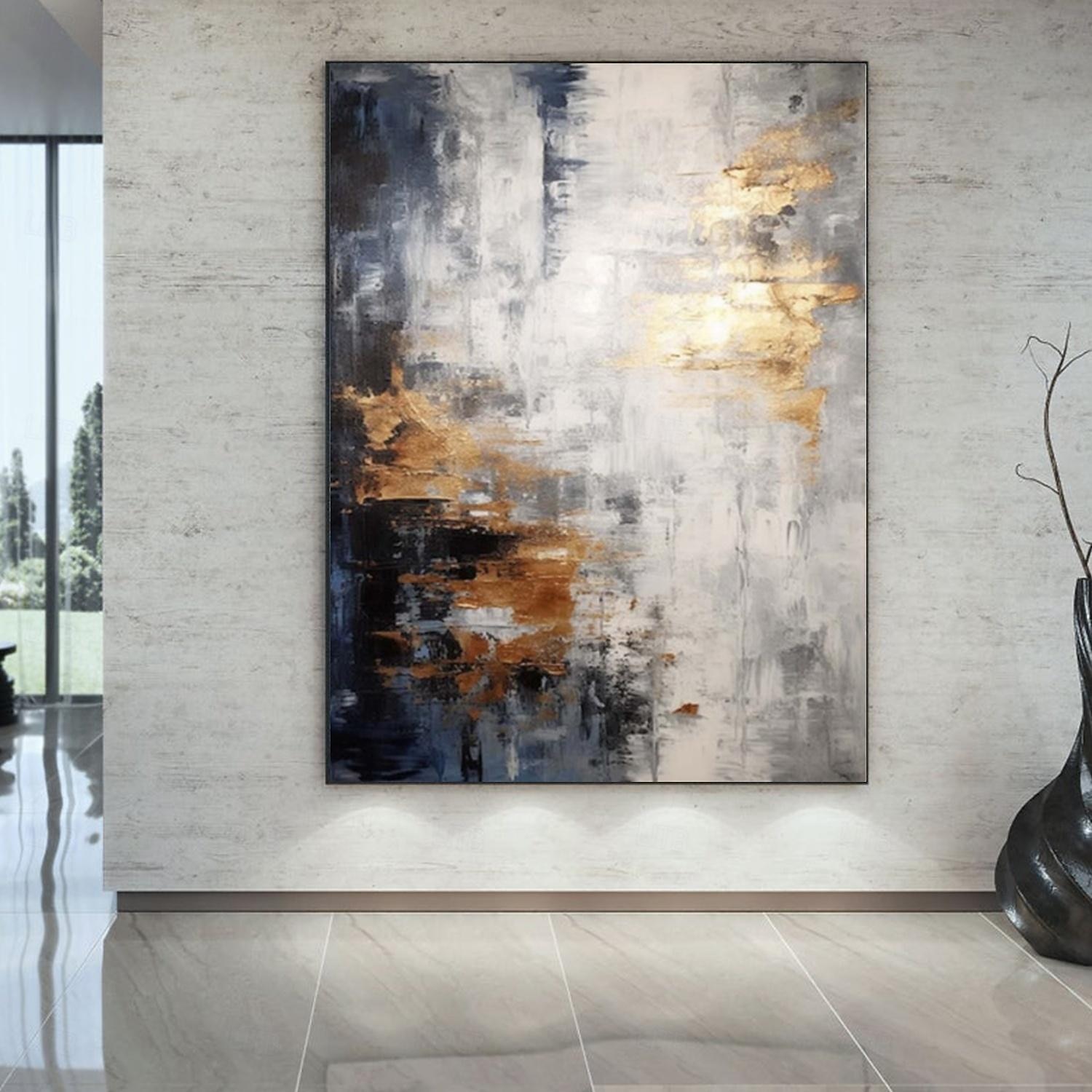 χειροποίητη ελαιογραφία καμβάς τοίχος διακόσμηση αφηρημένη ζωγραφική μαχαίρι τοπίο μπλε για διακόσμηση σπιτιού τυλιγμένη άτονη ζωγραφική χωρίς πλαίσιο 2026 - $137.99 –P6