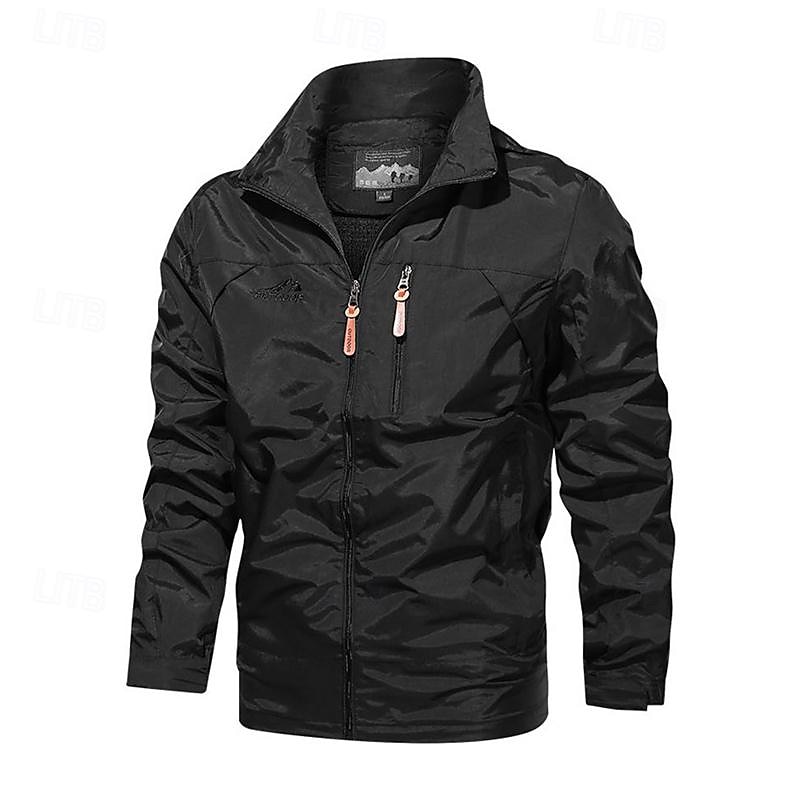 Voor heren Softshell jas Wandeljack Buitenshuis Winddicht Lichtgewicht Windjack Reizen Zwart Leger Groen Blauw Khaki Grijs 2025 - $32.99 –P8