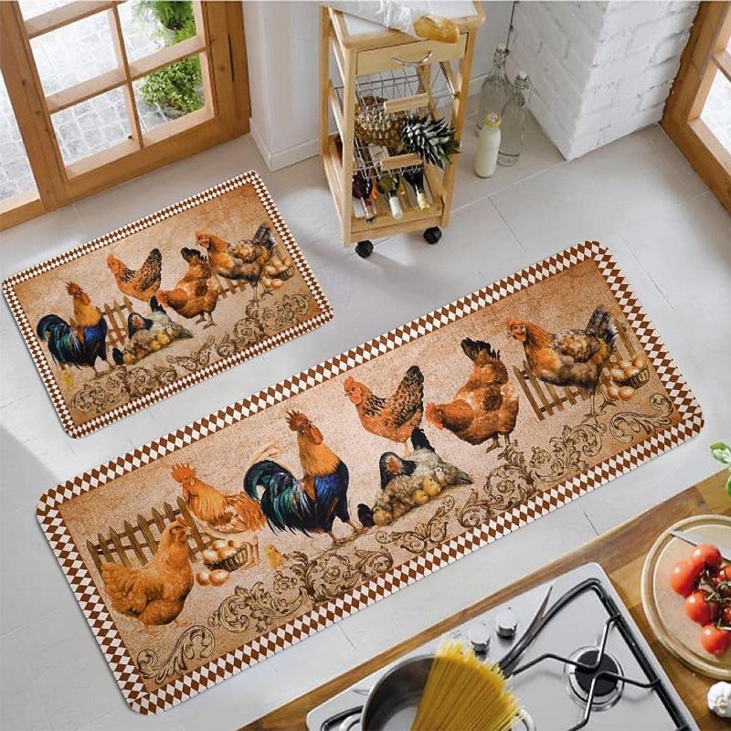 farma kuře kobereček kuchyňská podložka protiskluzová olejivzdorná podložka do obývacího pokoje koberec vnitřní venkovní podložka ložnice výzdoba koupelna podložka vchod kobereček podložka pod dveře 2025 - $15.99 –P3