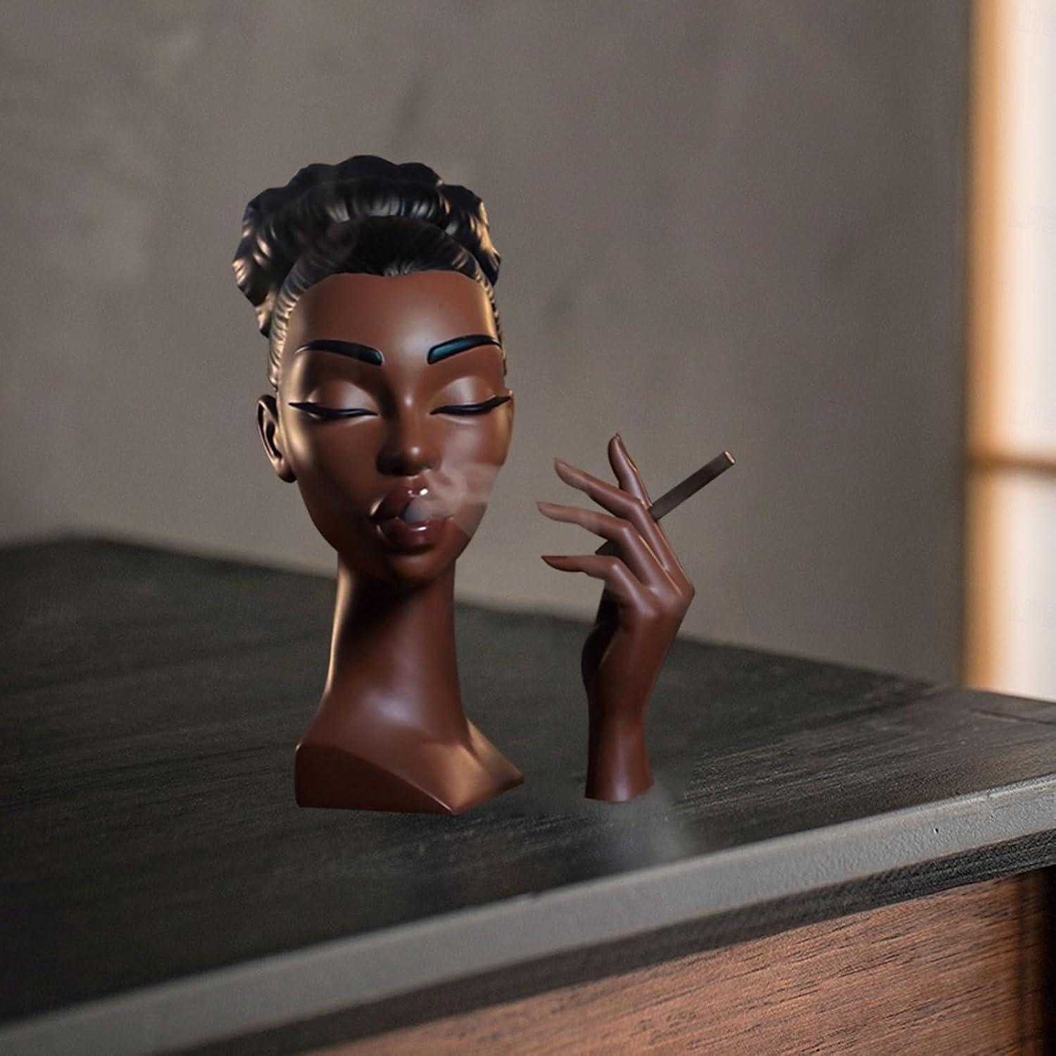 Head Incense Burner Black Woman, Black Lady Head Scents Burner Black Women Head, Head Incense Burner Black Woman,Headscents Incense Holder for Various Environments 2025 - $27.99 –P10