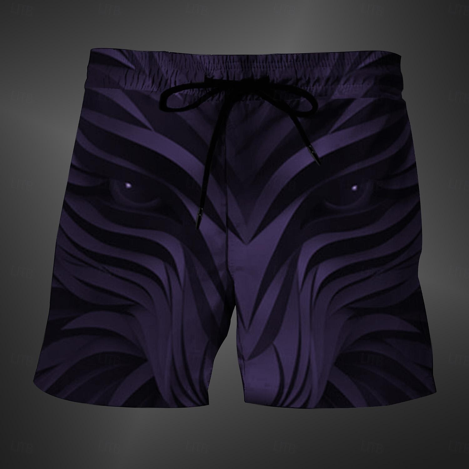 Herr Djur 3D Print 3D-utskrift Badshorts Boardshorts Medium Midja Mode Streetwear Designer Ledigt Dagligen Helgdag Ficka Snörning Elastisk midja Designer Kläder 2025 - $17.99 –P6