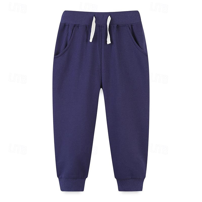 Boys 3D Solid Color Pants Sweatpants Spring Fall Active Basic Kids 4 years+ Outdoor Sport Casual Regular Fit 2026 - $14.49 –P3