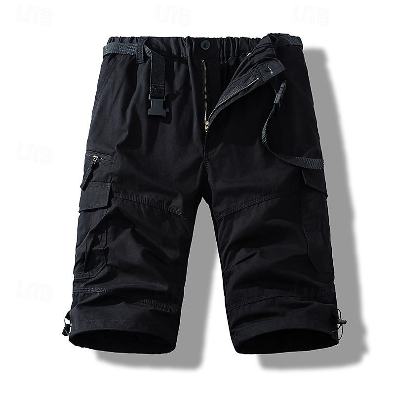 Per uomo Pantaloncini tattici Pantaloncini modello cargo Pantaloncini Bottoni A cordoncino Multi tasca Liscio Indossabile Lunghezza del ginocchio Esterno Giornaliero Campeggio e hiking Di tendenza del 2025 a $20.99 –P3
