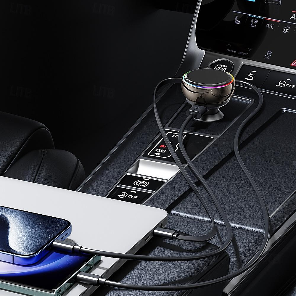 מטען לרכבל נשלף 3 ב-1 עם תחנת מטען רב USB ניתנת להרחבה עם כבל 3 יציאות 2025 - $35.99 –P2